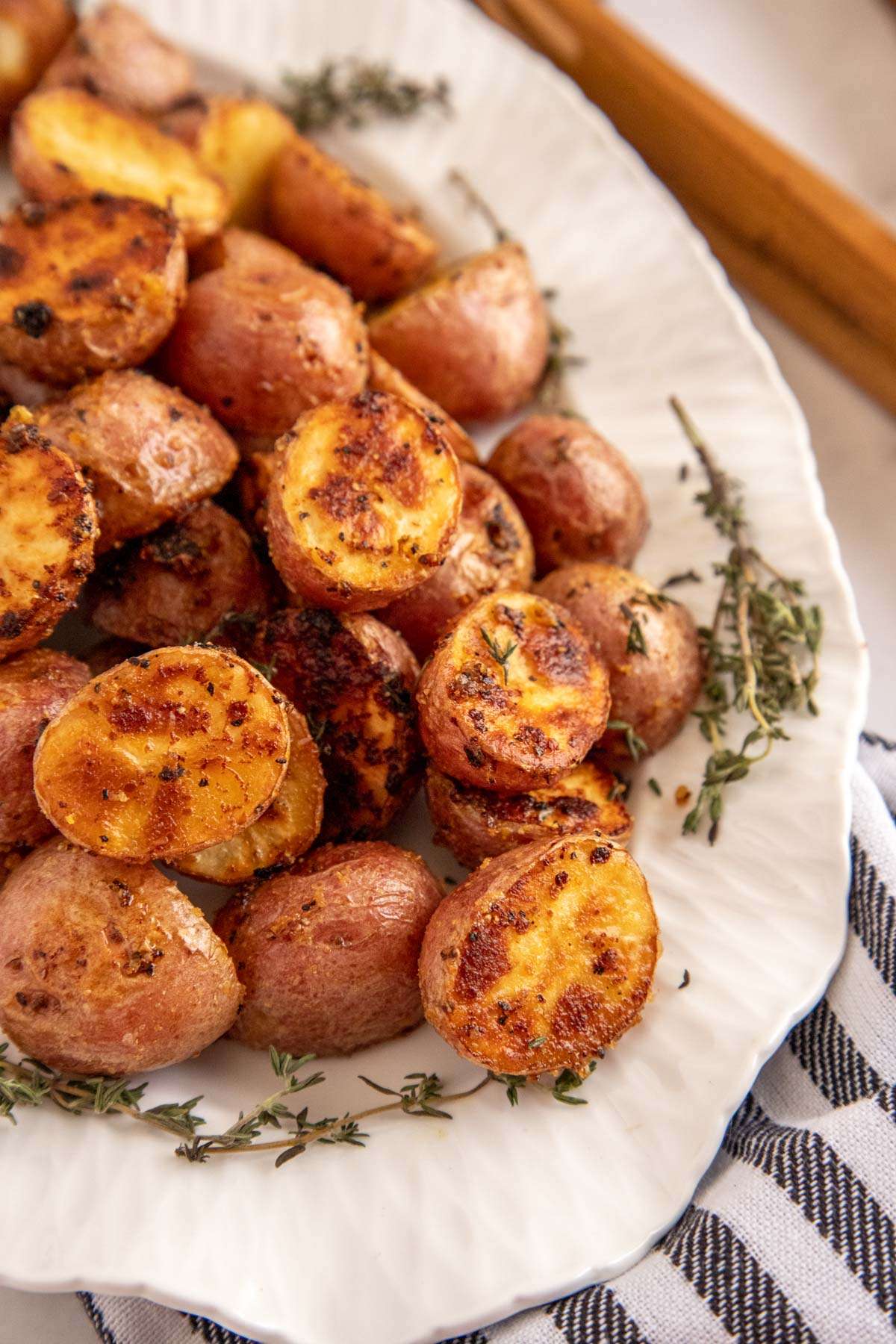 Baby potato with a honey and Mustard dressing,