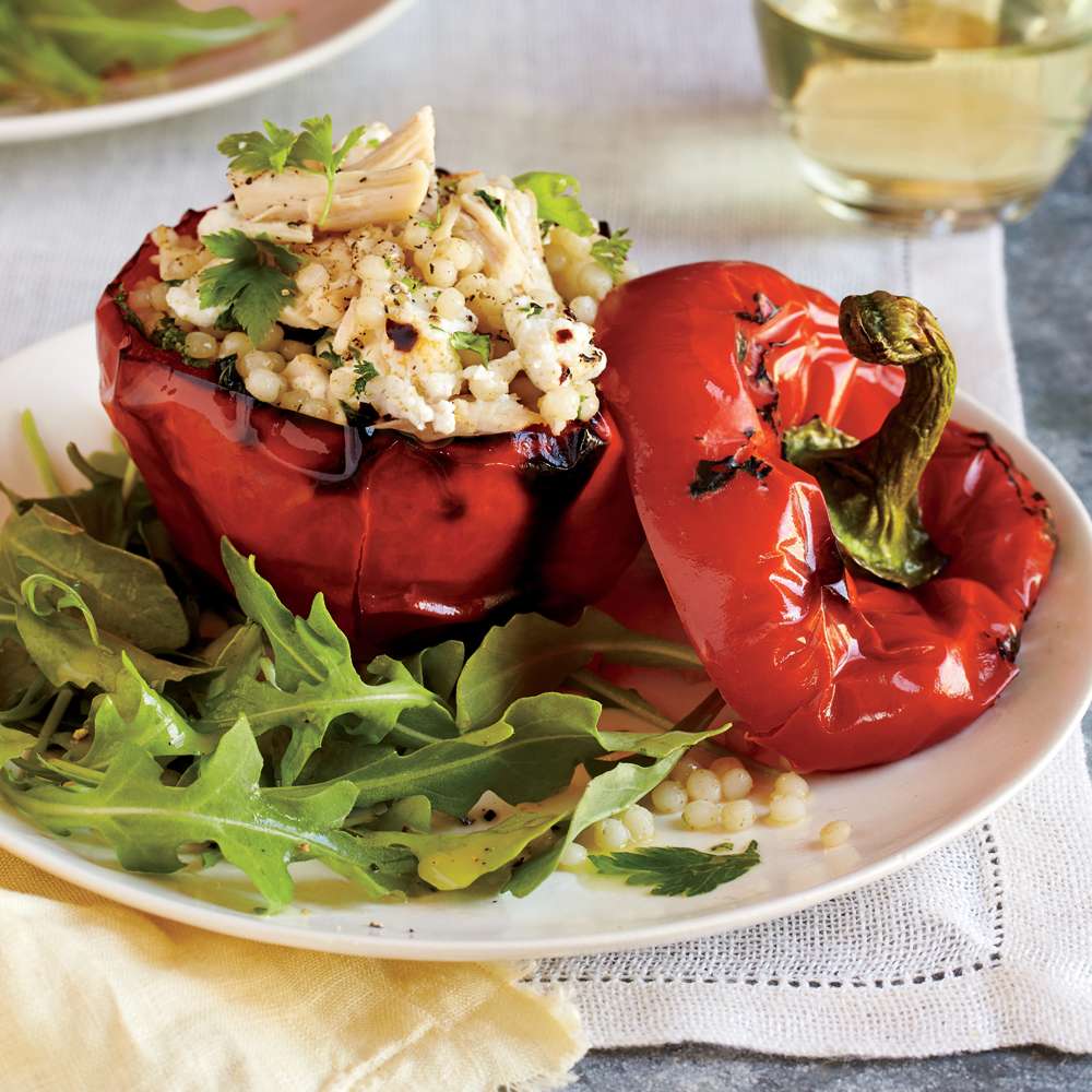 BBQ Bell Peppers filled with Cous Cous (Veggie),